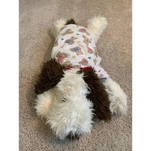 Build-A-Bear Workshop Plush Shaggy‎ Dog Stuffed Animal Wearing Cute Pajama Top